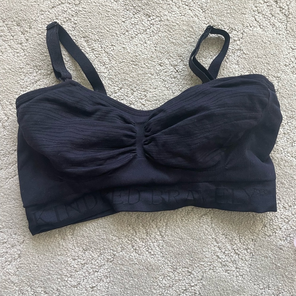 Kindred Bravely Black Nursing and Pumping Bra Medium